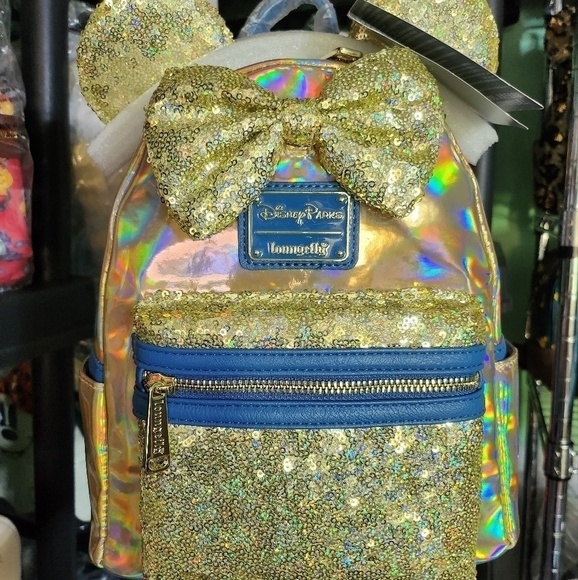 Loungefly gold iridescent backpack - Picture 2 of 2